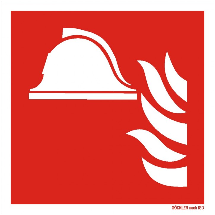 Göckler Mittel und Gerät zur Brandbekämpfung-Symbol-Schild ISO 7010 F004