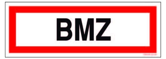 Göckler BMZ Textschild DIN 4066  297 x 105 mm