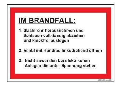 Göckler Anweisung für Wandhydrant für Faltschlauch