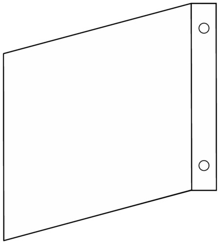 Fahnenschild  blanko  Gr.: 150 x 150 mm