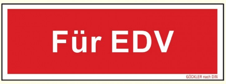 Für EDV Zusatzschild zu Feuerlöscher Symbol Schild F05