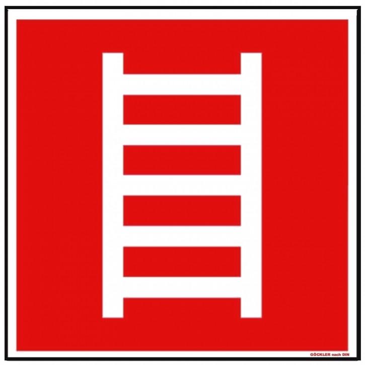 Göckler Leiter-Rettungsleiter-Schild BGV A8 F04