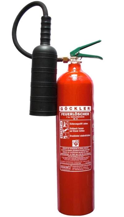 5 kg Göckler Alu Kohlendioxid-Feuerlöscher ANTIMAGNETISCH EN 3