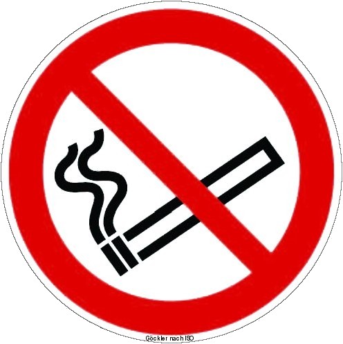 Göckler Rauchen verboten-Schild ISO 7010 / P001 Ø in 200