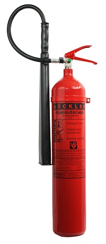 5 kg Göckler Kohlendioxid- Feuerlöscher DIN EN 3, GS, Rating: 89 B = 5 LE