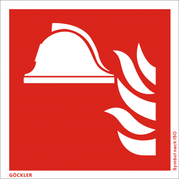 Göckler Mittel und Gerät zur Brandbekämpfung-Symbol-Schild ISO 7010 F004
