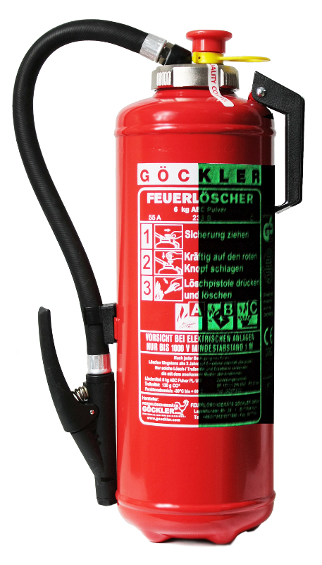 NEU 6 kg Göckler ABC- Pulver- Auflade- Feuerlöscher DIN EN 3 , GS
